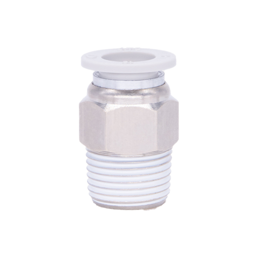 PC12 02 Nối nhanh thẳng ren ngoài Airtac (PC12-02 Màu trắng) - Ảnh 2