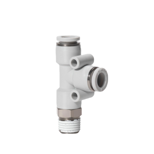 PED14 03 Nối nhanh tê ren ngoài Airtac (PED14-03 Màu trắng) - Ảnh 3