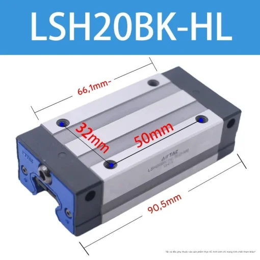Ray trượt vuông mở rộng LSH20BK-HL - Ảnh 2