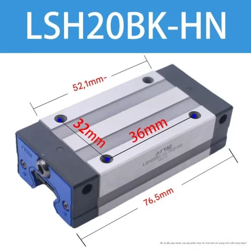 Ray trượt vuông tiêu chuẩn LSH20BK-HN - Ảnh 2