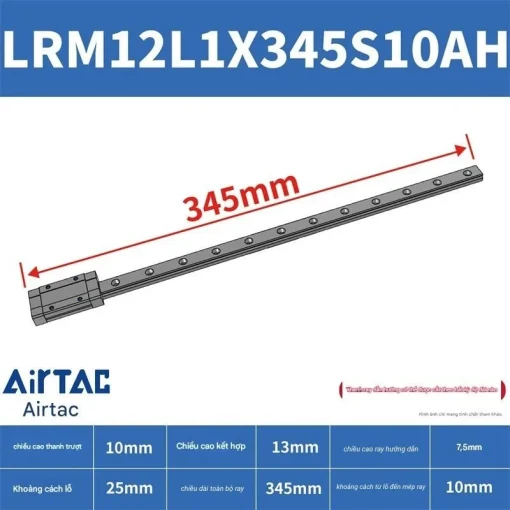 Ray trượt mở rộng LRM12L1X345S10AH - Ảnh 2