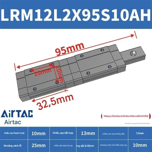 Ray trượt mở rộng LRM12L2X95S10AH - Ảnh 2