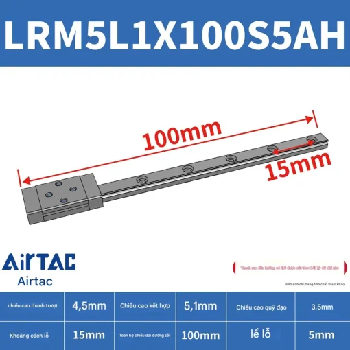 Ray trượt mở rộng LRM5L1X100S5AH - Ảnh 2