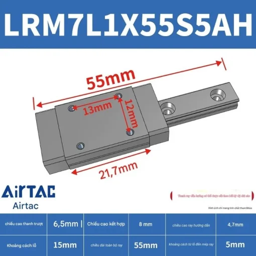 Ray trượt mở rộng LRM7L1X55S5AH - Ảnh 2