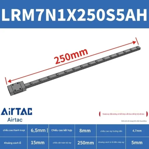 Ray trượt tiêu chuẩn LRM7N1X250S5AH - Ảnh 2