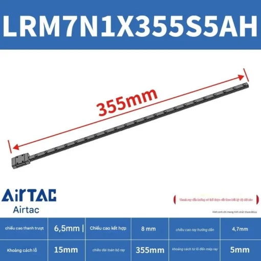 Ray trượt tiêu chuẩn LRM7N1X355S5AH - Ảnh 2