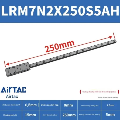 Ray trượt tiêu chuẩn LRM7N2X250S5AH - Ảnh 2