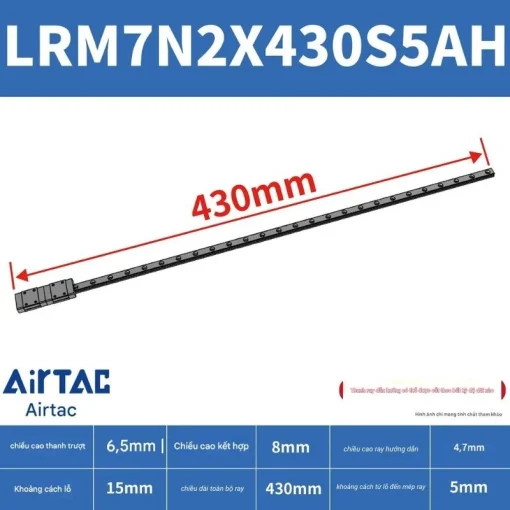 Ray trượt tiêu chuẩn LRM7N2X430S5AH - Ảnh 2