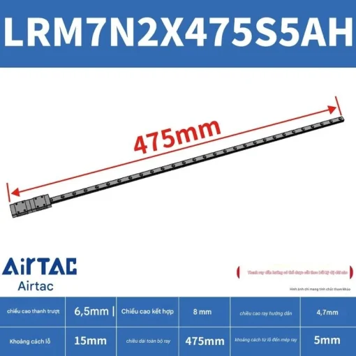 Ray trượt tiêu chuẩn LRM7N2X475S5AH - Ảnh 2
