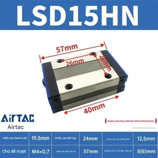 Ray trượt vuông LSD15HN - Ảnh 2