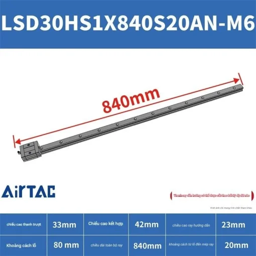 Ray trượt ngắn LSD30HS1X840S20AN-M6 - Ảnh 2