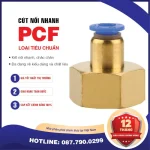 PCF10 01 Nối nhanh thẳng ren trong Airtac (PCF10-01 Màu trắng)