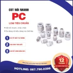 PC4-M5 Nối nhanh thẳng ren ngoài Airtac (PC4-M5-S thép)