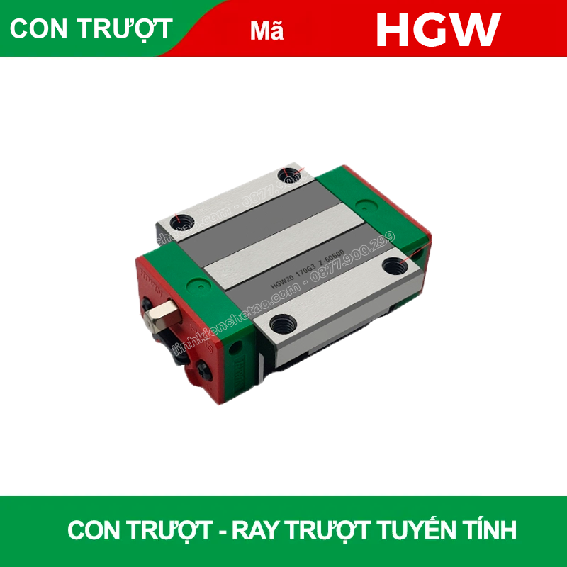 Con trượt vuông HGW20HC, HGW25HC, HGW30HC, HGW35HC, HGW45HC