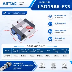 Con trượt vuông AirTAC LSD15F1S, LSD20F1S, LSD25F1S, LSD30F1S, LSD35F1S