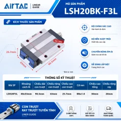 Con trượt AirTAC LSH20F1L, LSH25F1L, LSH30F1L, LSH35F1L, LSH45F1L