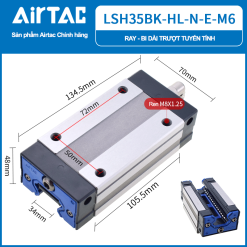Con trượt vuông AirTAC LSH15HL, LSH20HL, LSH25HL, LSH30HL, LSH35HL, LSH45HL