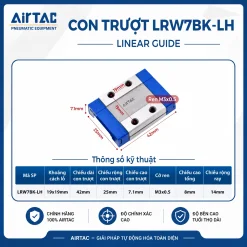 Con trượt vuông AirTAC LRW7L, LRW9L, LRW12L, LRW15L