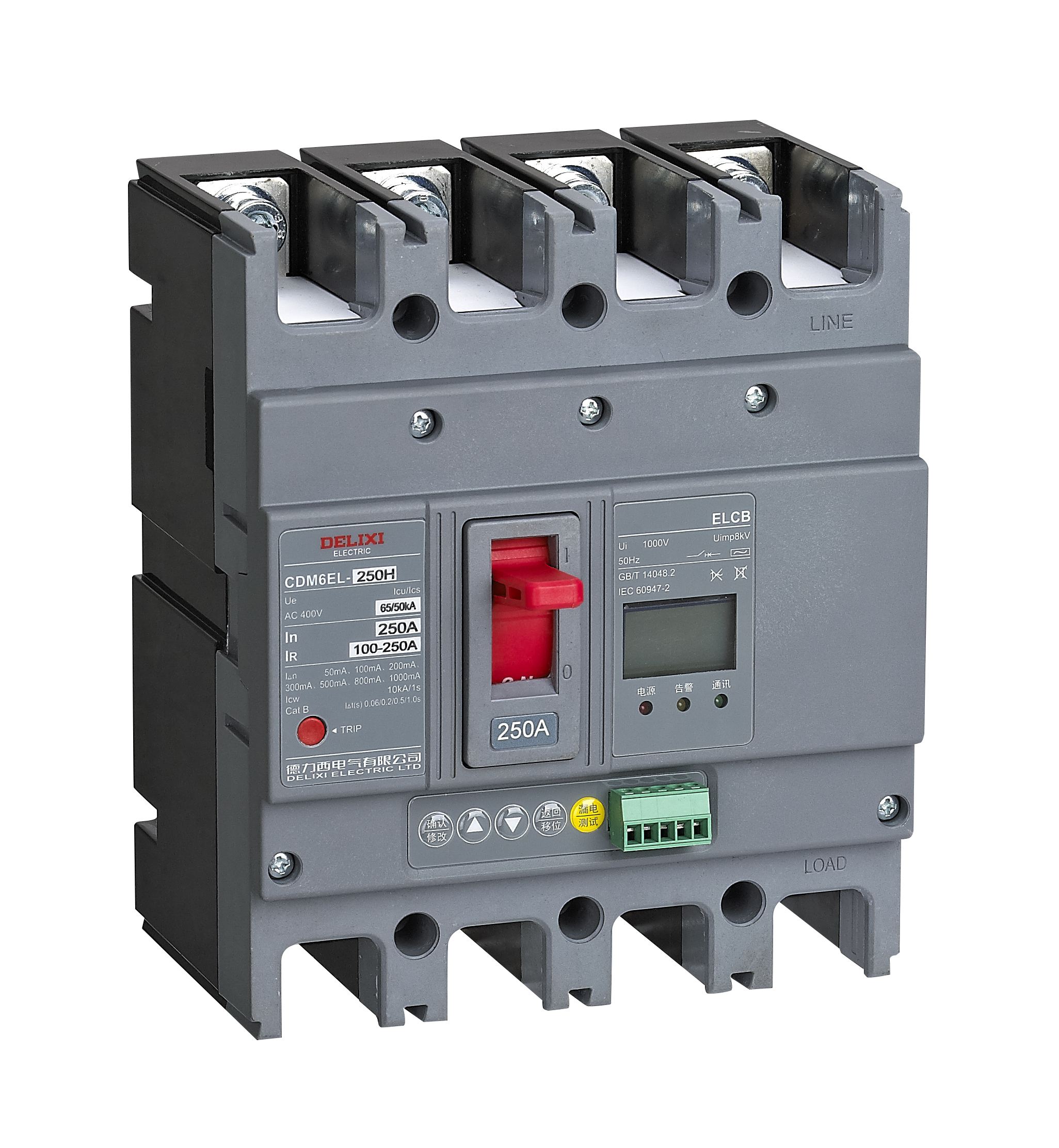 CDM6EL aptomat khối chống rò (MCCB)