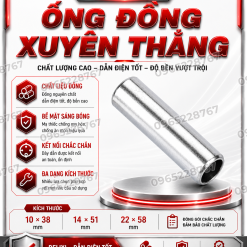 Ống đồng xuyên thẳng 10×38, 14×51, 22×58