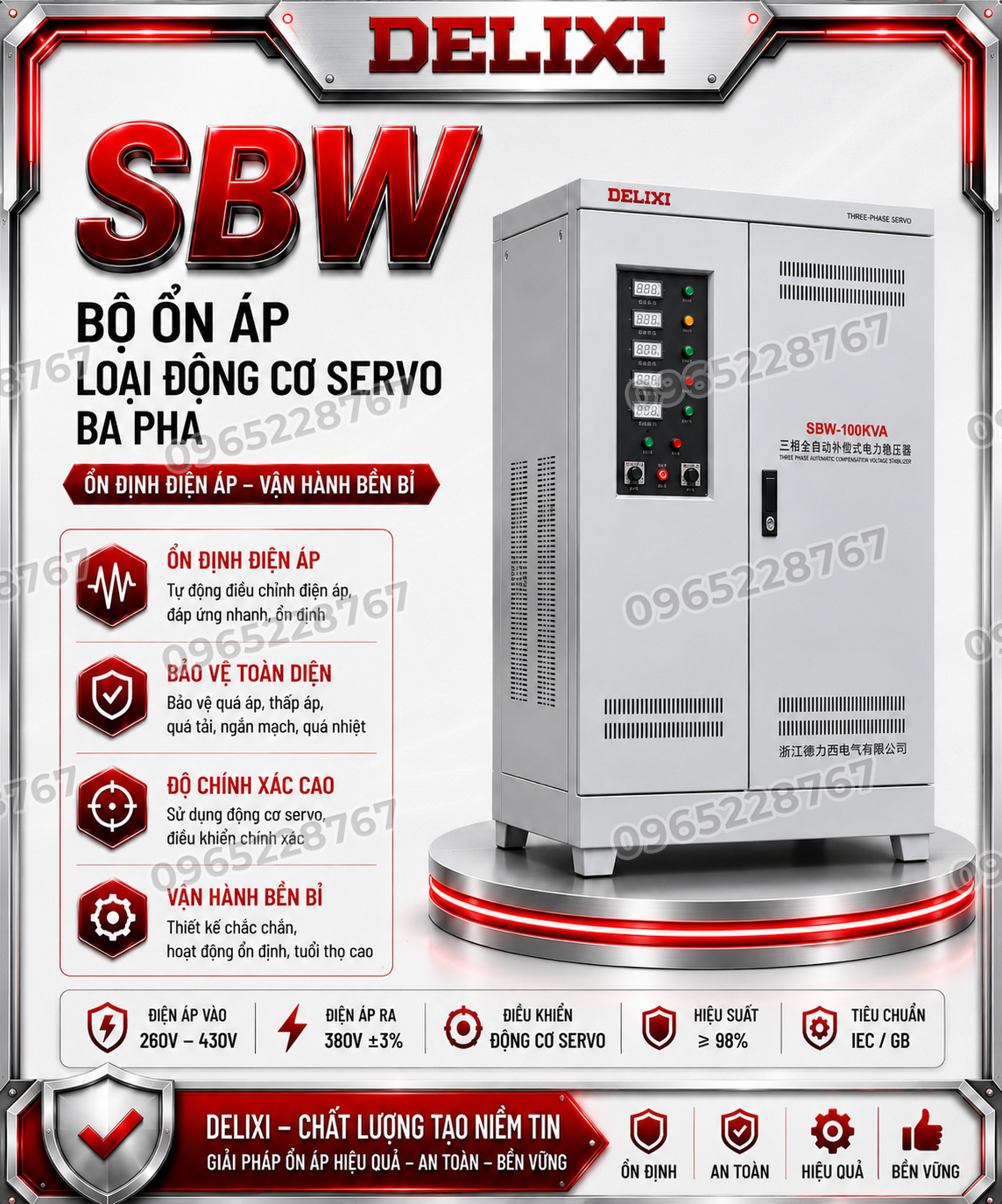 SBW Bộ ổn áp loại động cơ servo ba pha