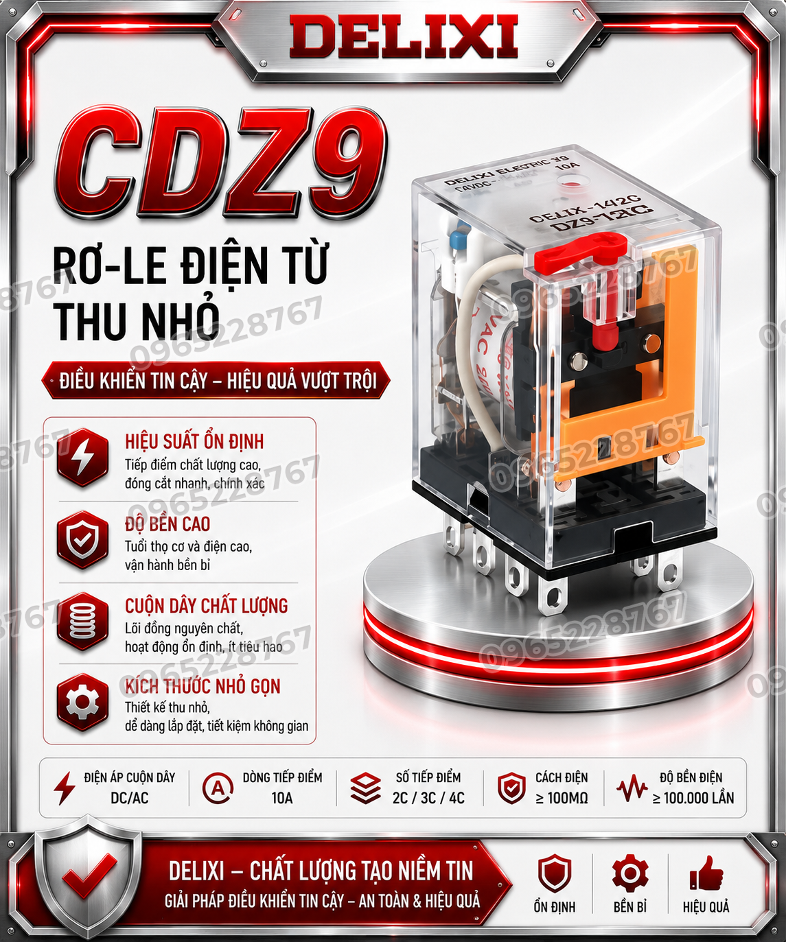CDZ9 rơ-le điện từ thu nhỏ