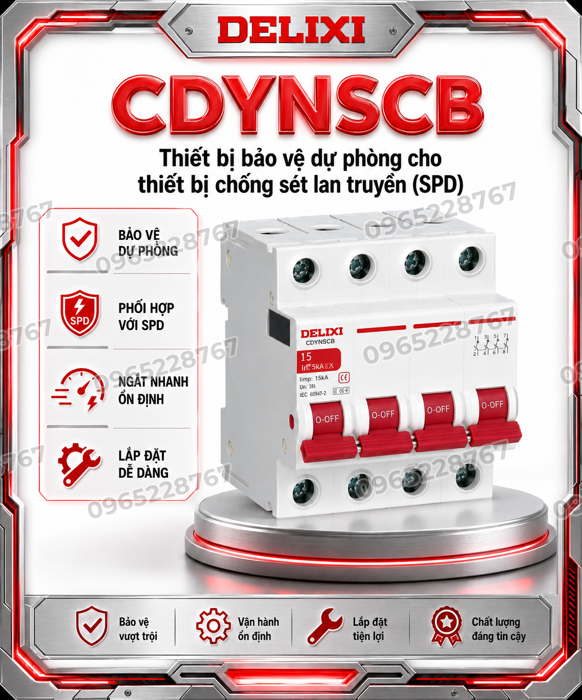 CDYNSCB Thiết bị bảo vệ dự phòng cho thiết bị chống sét lan truyền (SPD)
