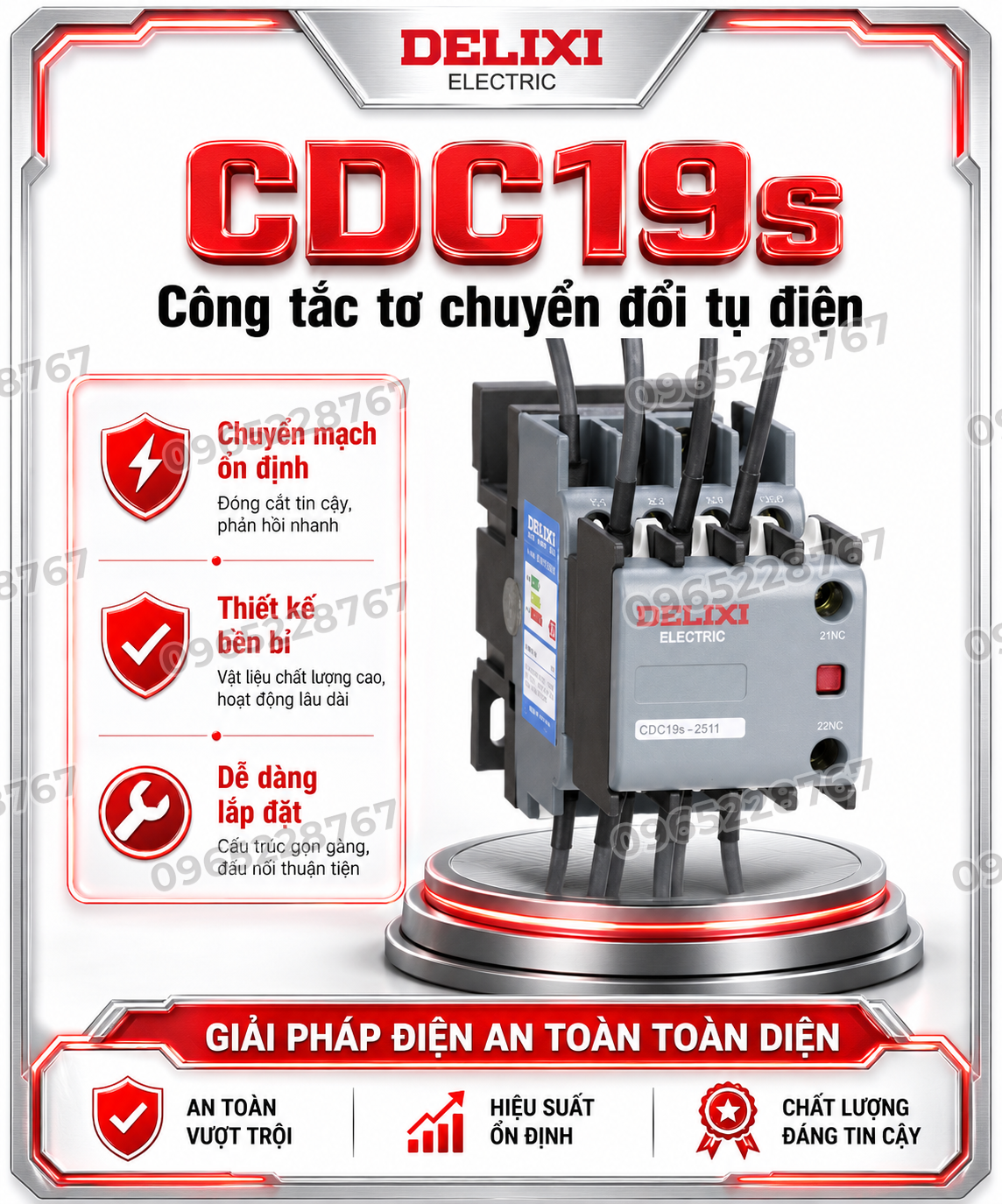 CDC19s Công tắc tơ chuyển đổi tụ điện