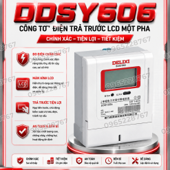DDSY606 công tơ điện trả trước LCD một pha