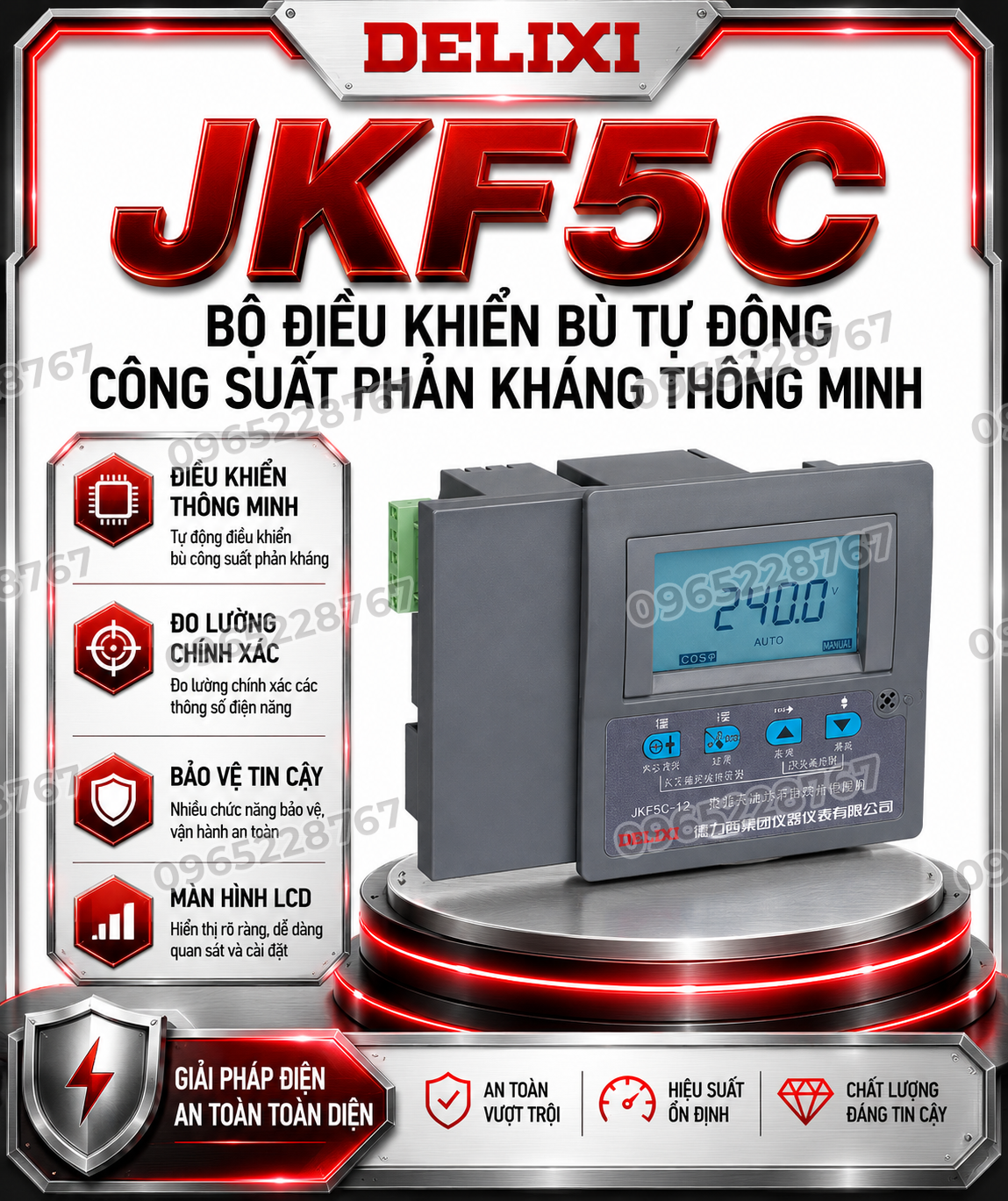 JKF5C Bộ điều khiển bù tự động công suất phản kháng thông minh