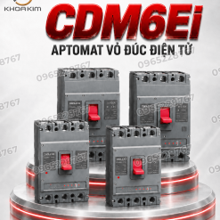 CDM6Ei Aptomat Vỏ Đúc Điện Tử Delixi Chính Hãng