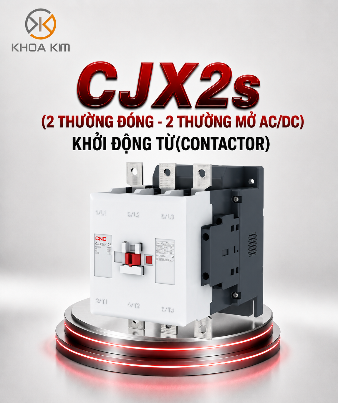 CJX2s Khởi Động Từ Delixi AC/DC – 2 Thường Đóng, 2 Thường Mở