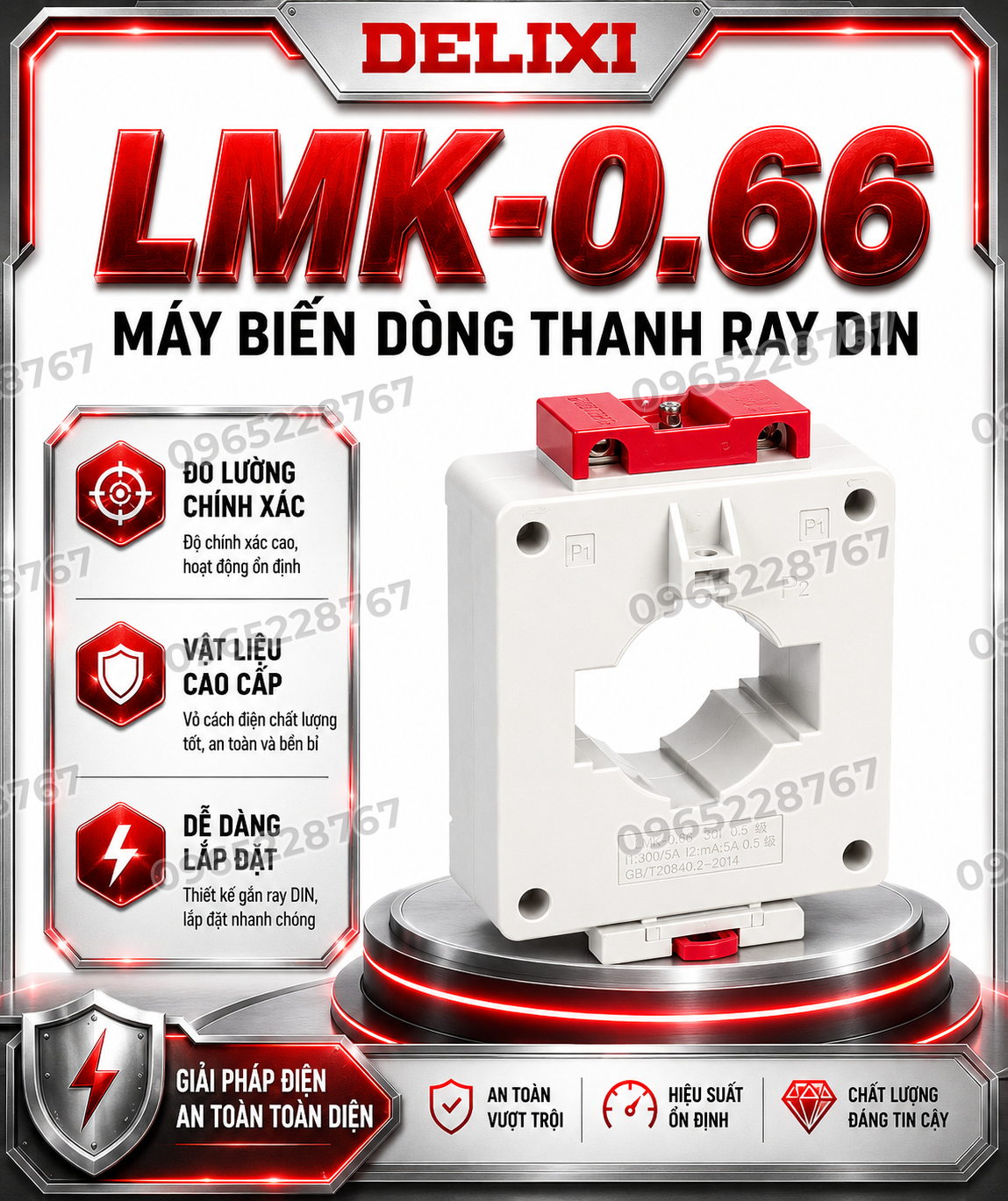 LMK-0.66 Máy biến dòng thanh ray DIN